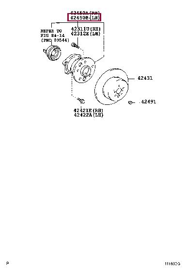 Toyota 42460-48030 Wheel hub 4246048030 4246048030 Toyota Wheel hub