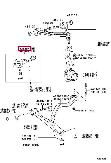 Toyota 43330-39455 Ball joint 4333039455