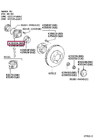 Toyota 43560-60010 Wheel hub bearing 4356060010