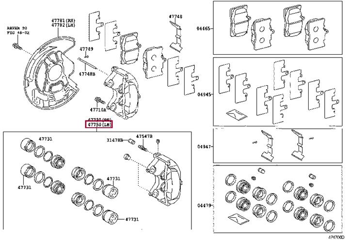 Brake caliper Lexus GS: 4775022460 Toyota Brake Caliper