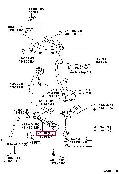 Toyota 48068-53010 Track Control Arm 4806853010