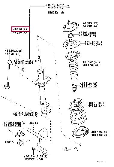 Toyota 48510-80147 Shock absorber assy 4851080147