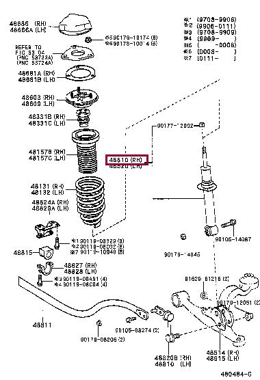 Toyota 48510-80236 Shock absorber assy 4851080236