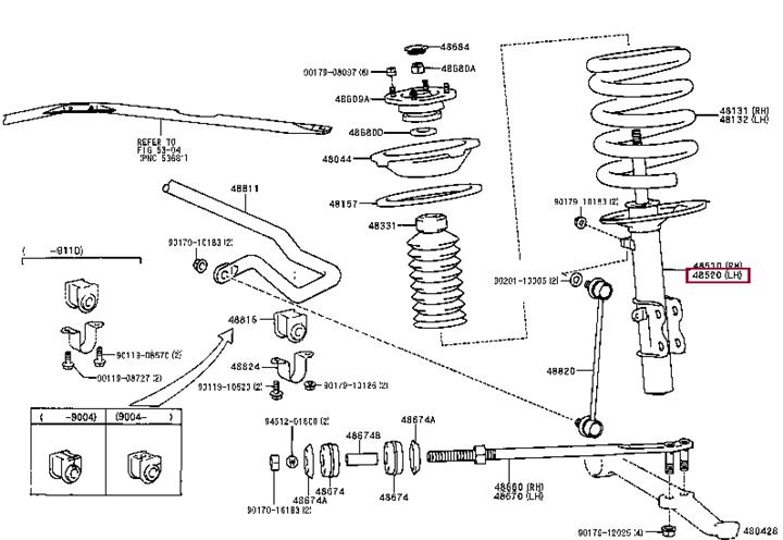 Toyota 48520-17110 Shock absorber assy 4852017110