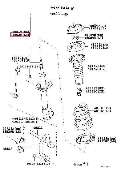 Toyota 48520-39715 Shock absorber assy 4852039715