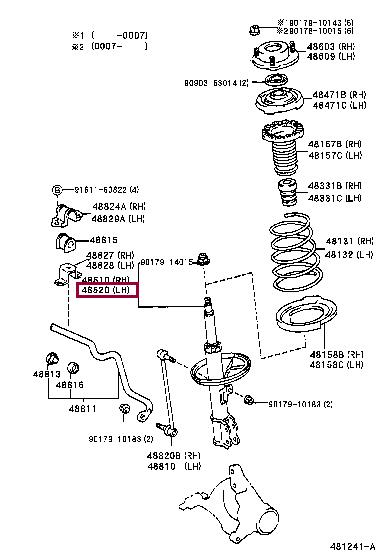 Toyota 48520-49365 Shock absorber strut front left gas oil 4852049365