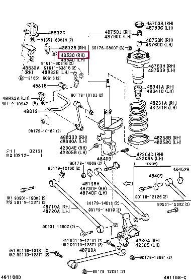 Toyota 48530-49175 Shock absorber assy 4853049175