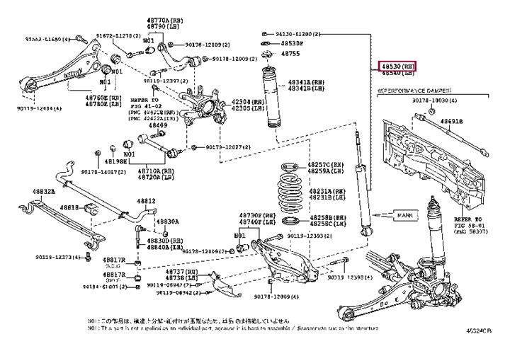 Toyota 48530-79066 Rear suspension shock 4853079066