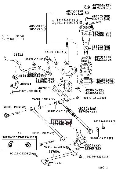 Toyota 48710-33050 Traction rear transverse 4871033050