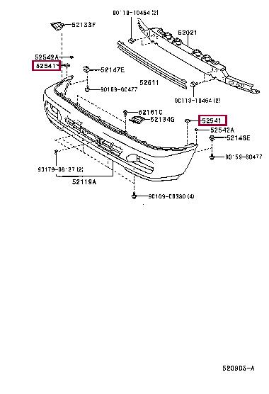 5254160010 Toyota Trim bumper