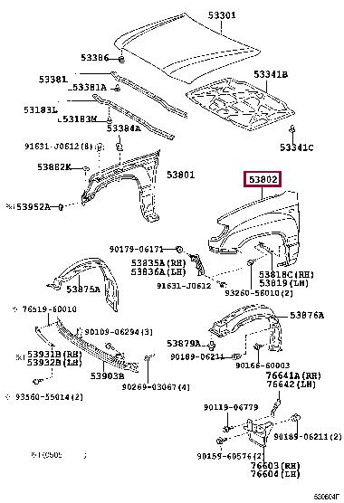 Toyota 53812-6A192 Wing 538126A192