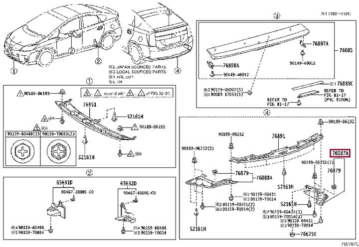 Buy Toyota 76087-47020 at a low price in United Arab Emirates!
