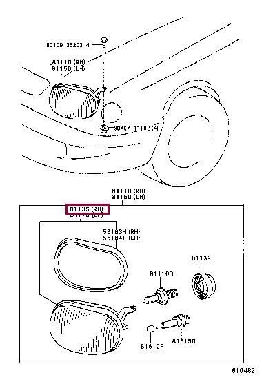 811301E370 Toyota Headlamp