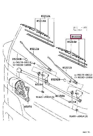 Toyota 85222-37151 Wiper Blade 8522237151 8522237151 Toyota Wiper Blade
