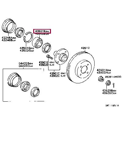 Toyota 90080-36040 Wheel bearing kit 9008036040