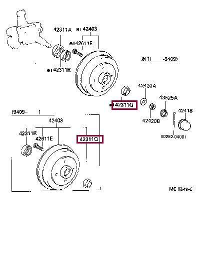 Toyota 90368-17017-77 Wheel bearing kit 903681701777