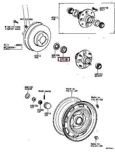 Toyota 90368-31036 Wheel bearing kit 9036831036