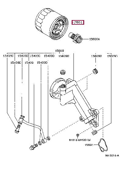 Toyota 90915-30003 Oil Filter 9091530003