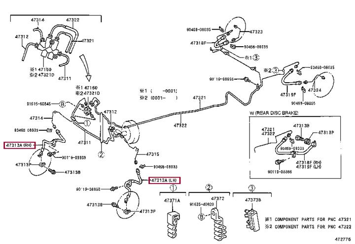 Toyota 90947-02C32 Brake Hose 9094702C32