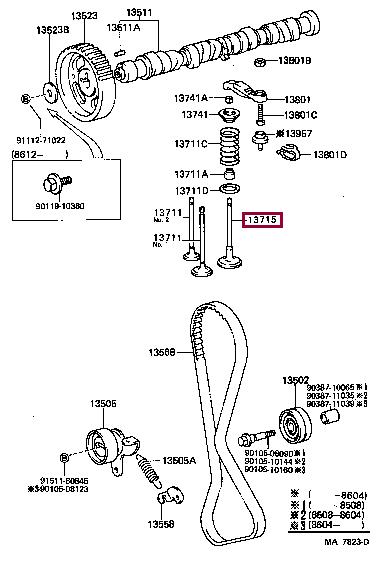 Toyota 13715-10030 Exhaust valve 1371510030