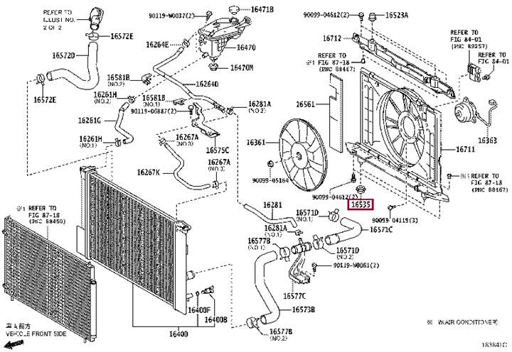 165350D080 Toyota Radiator bracket