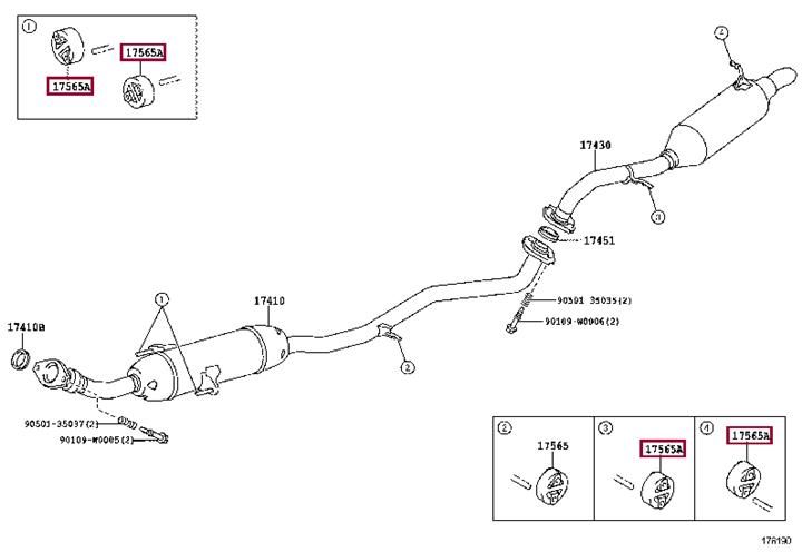 Toyota 17565-0J031 SUPPORT, EXHAUST PIP 175650J031 175650J031 Toyota SUPPORT, EXHAUST PIP