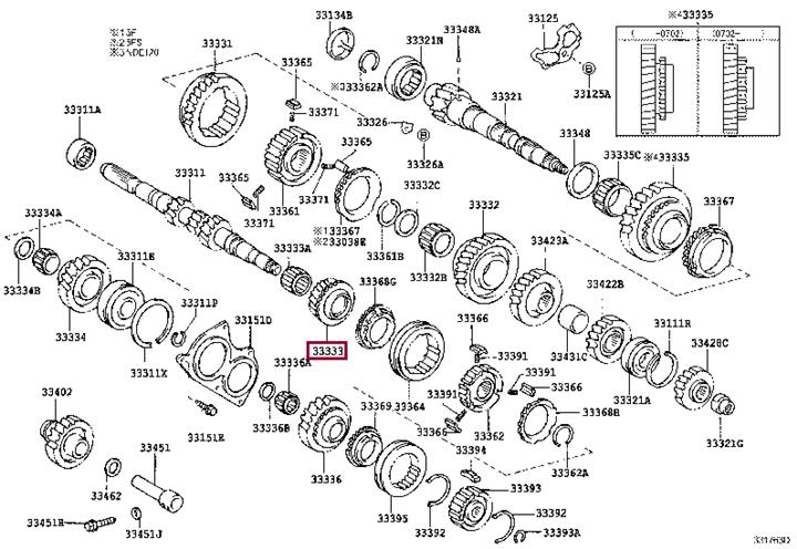 3303412150 Toyota Gear