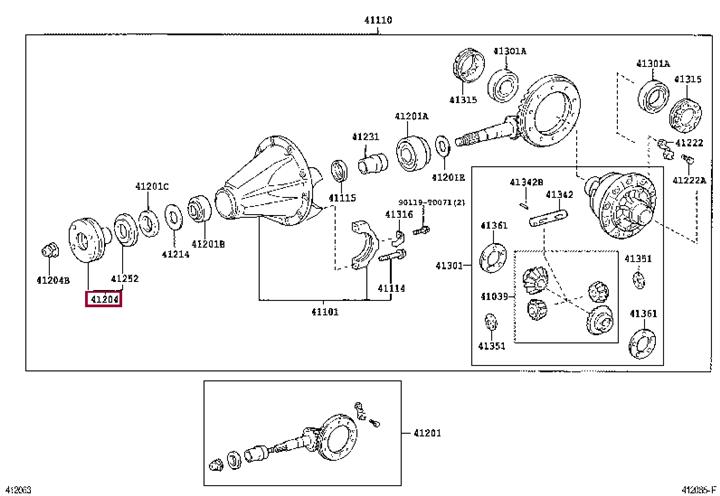 Toyota 41204-35100 Flange, differential 4120435100 4120435100 Toyota Flange, differential