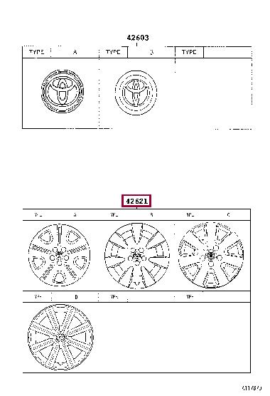 Toyota 42602-05101 Wheel cap 4260205101