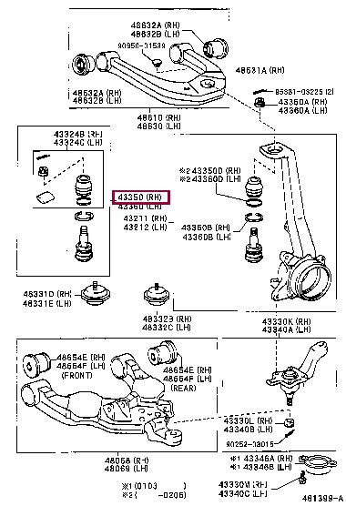Toyota 43310-39016 Ball joint 4331039016