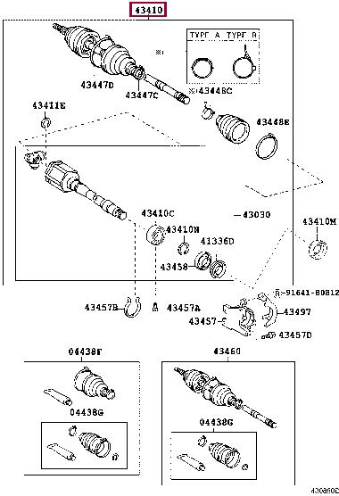 Toyota 43410-33230 CV joint 4341033230