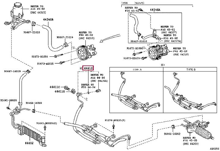 Toyota 44410-60710 Power steering tube (GUR) 4441060710