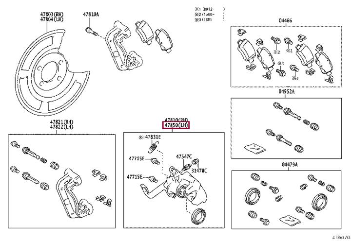 Toyota 47850-05030 Brake caliper 4785005030