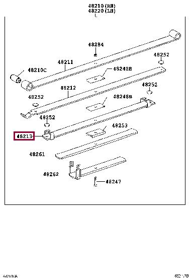 482130K230 Toyota Leaf spring