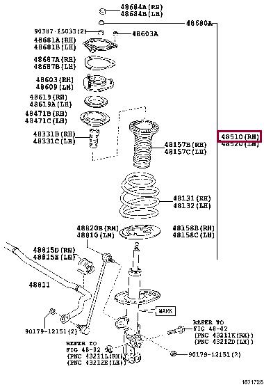 Toyota 48510-80356 Shock absorber assy 4851080356