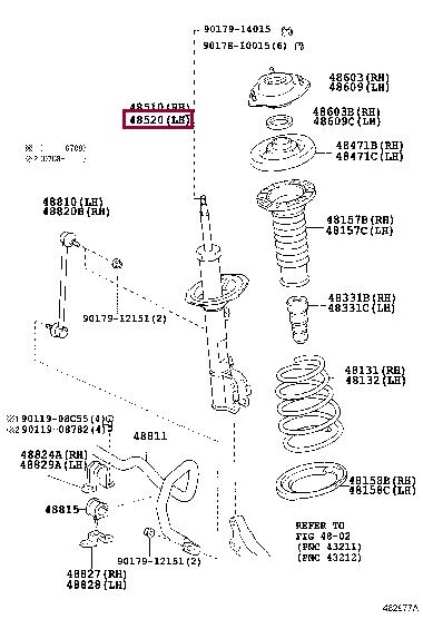 Toyota 48520-49875 Shock absorber assy 4852049875