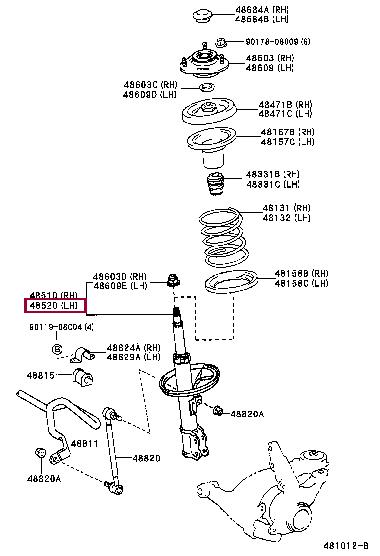 Toyota 48520-80047 Shock absorber assy 4852080047