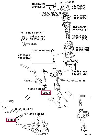 Toyota 48810-06030 Rod/Strut, stabiliser 4881006030