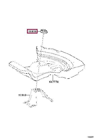 5193133230 Toyota Spare wheel bracket