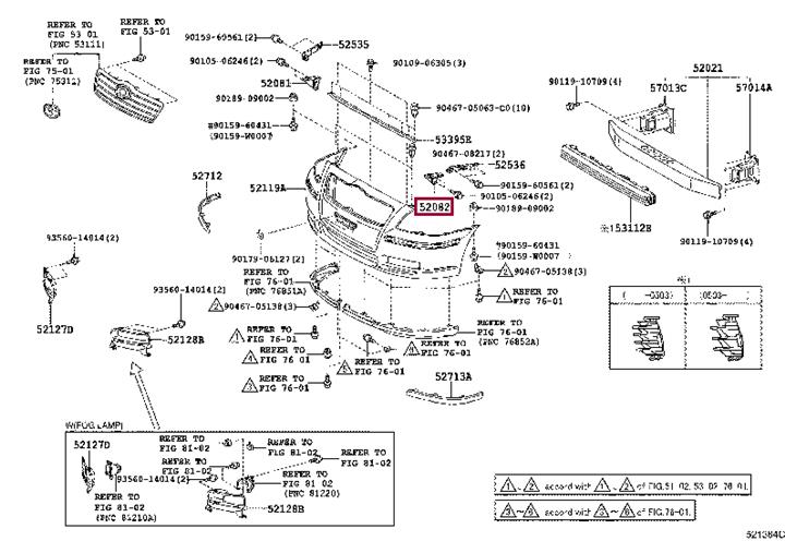 5208205020 Toyota STAY SUB-ASSY, FR BU