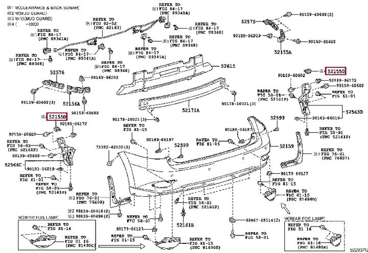 5215448010 Toyota Bracket bumper