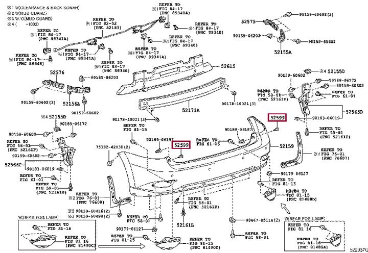 5259948041 Toyota Bracket bumper
