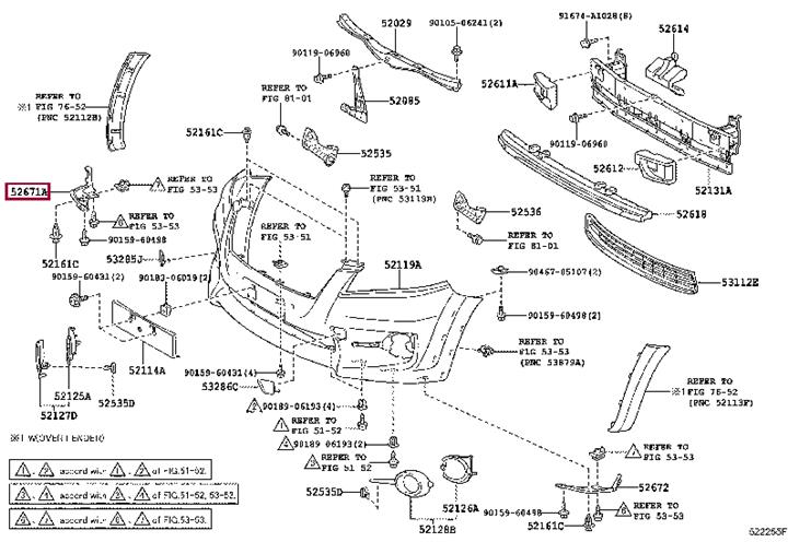 5267142030 Toyota Bracket bumper