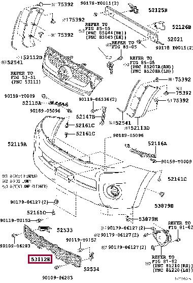 531120K010 Toyota Grille radiator