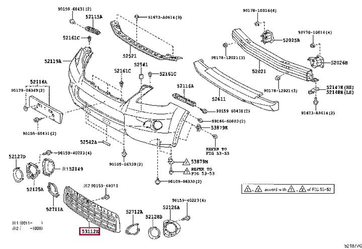 5311260080 Toyota Grille radiator