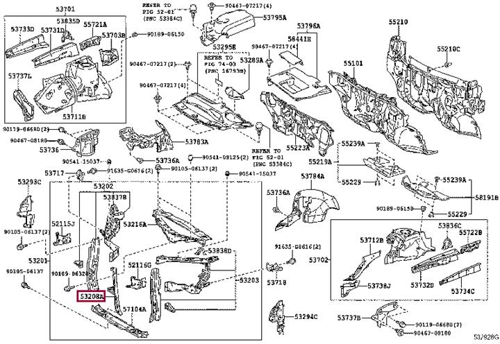 Toyota 53208-48060 SUPPORT SUB-ASSY HO 5320848060
