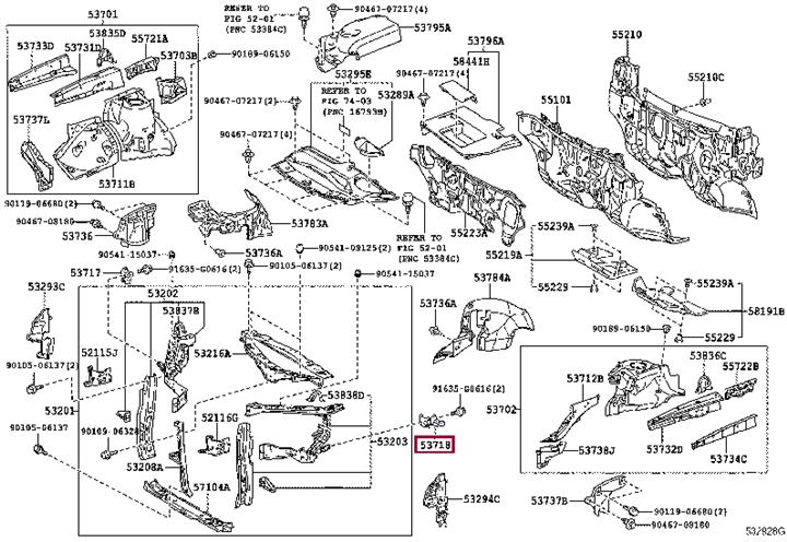 5371848040 Toyota Wing bracket