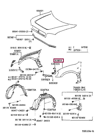 5380242010 Toyota Wing