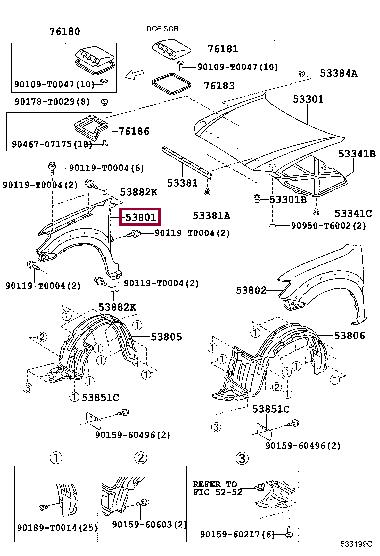 538110K110 Toyota Wing