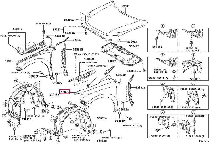 Buy Toyota 53812-0E050 at a low price in United Arab Emirates!